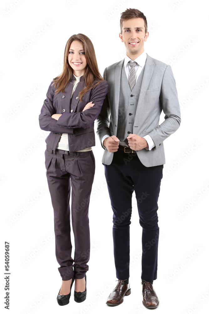 Successful business people isolated on white Successful business people isolated on white