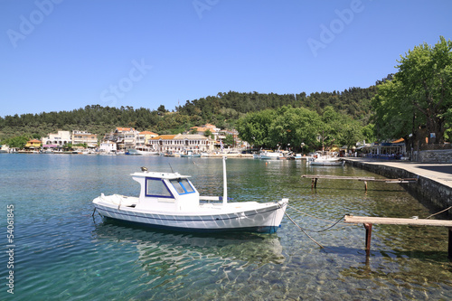 Fishing boats in the old port of Limenas , in Thassos island , G © kanvag