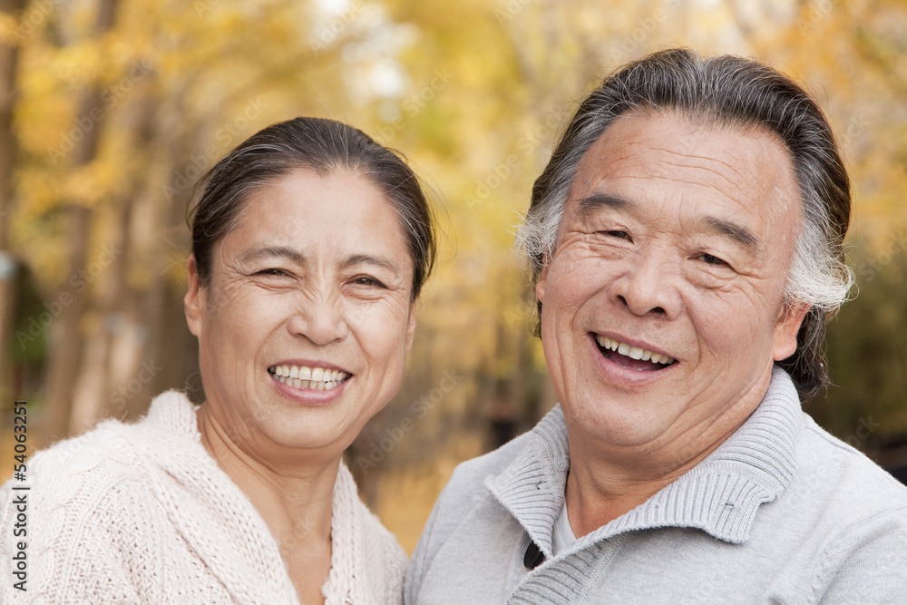 Obraz premium Old couple in park