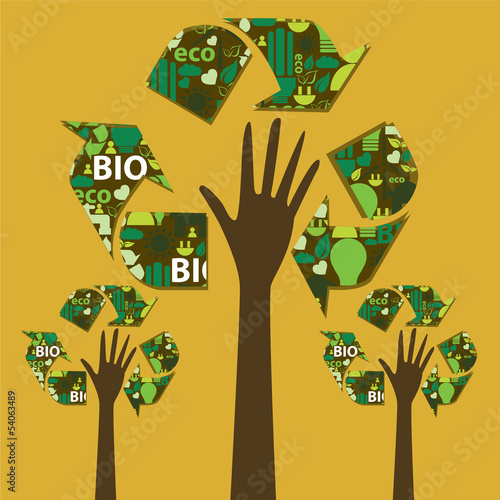 recycling hands