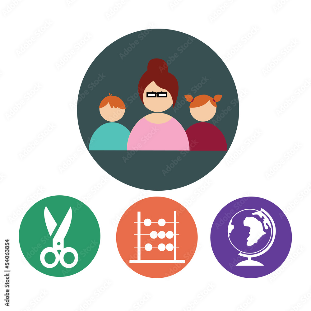 Obraz premium school icons