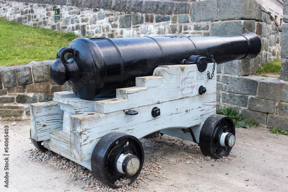 Old cannon in Quebec City Canada