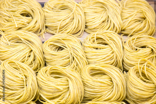 Fresh pasta at a farmers market