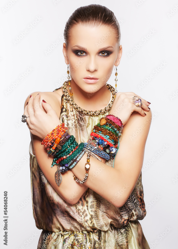 beautiful woman in jewelry beautiful woman in jewelry