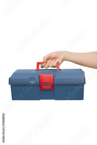 Doctor's hand holds emergency box