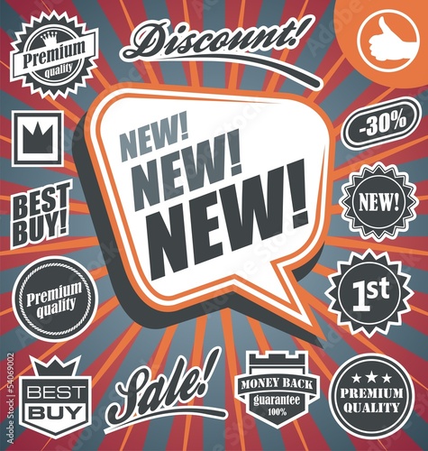 Artistic concept of promotional design elements.