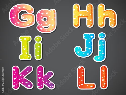 Colorful letters of the alphabet