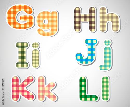 Colorful alphabet letters