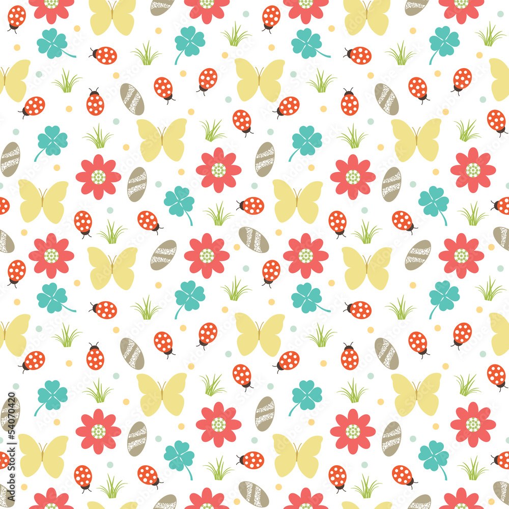 Nature themed seamless pattern Nature themed seamless pattern