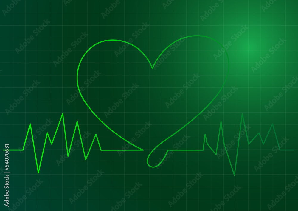 Heart pulse monitor with heart Heart pulse monitor with heart
