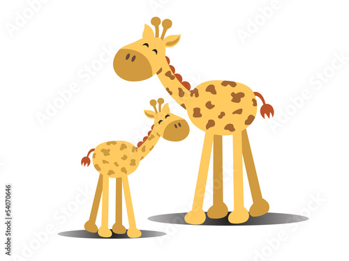 Canvas Print Fun cartoon giraffe