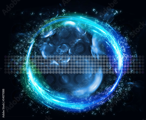 Wallpaper Mural Interface numérique en forme de cercle Torontodigital.ca