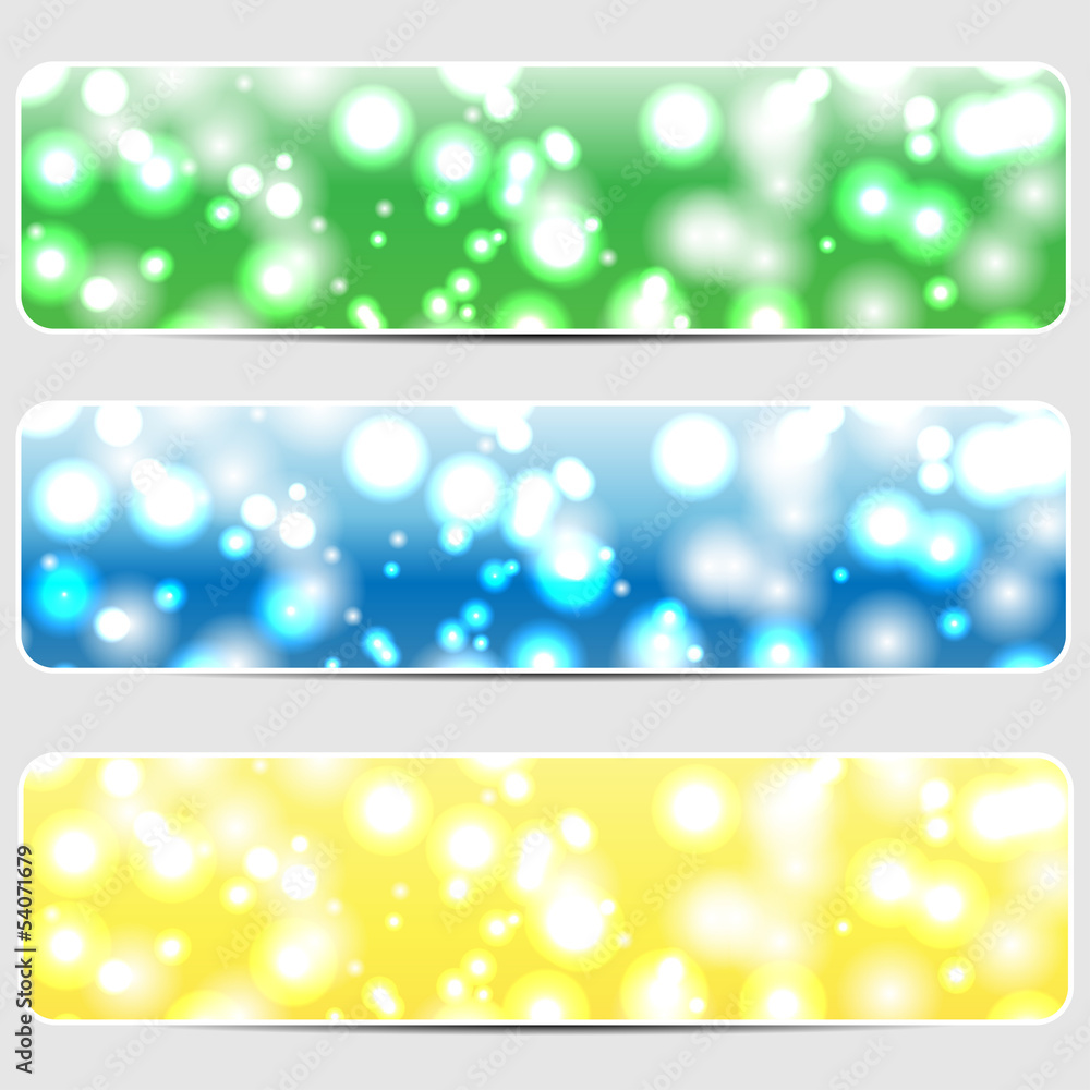 set of abstract shiny backgrounds