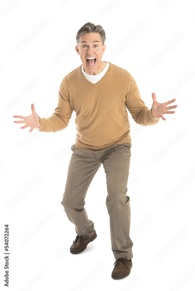 Portrait Of Frustrated Man Screaming Portrait Of Frustrated Man Screaming