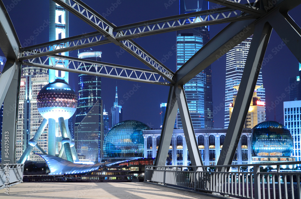 Naklejka premium Miasto Iron Bridge