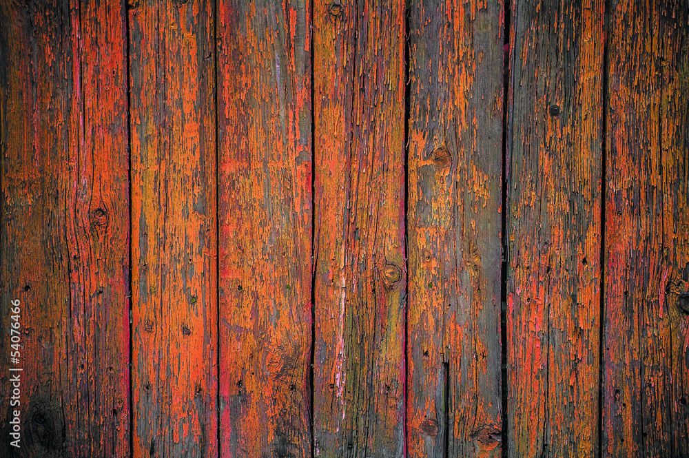 Obraz premium Painted wooden fence background