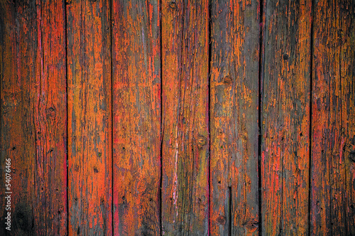 Painted wooden fence background © edarchinyan