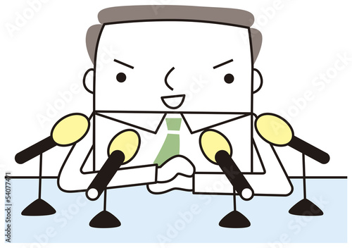 会見するビジネスマン