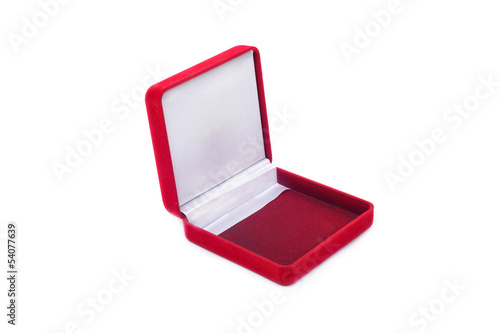 Red jewel box isolated on white