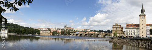 Charles Bridge (medieval bridge in Prague on the River Vltava).