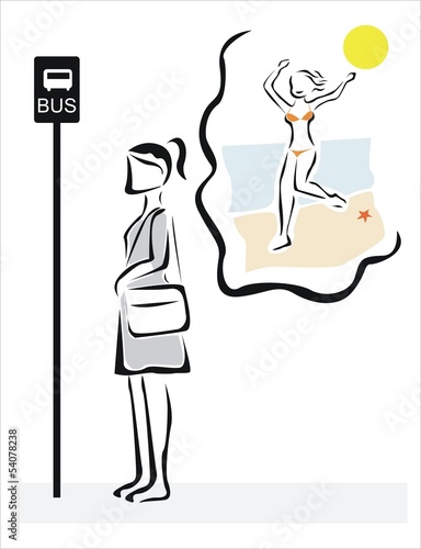 mujer fantaseando