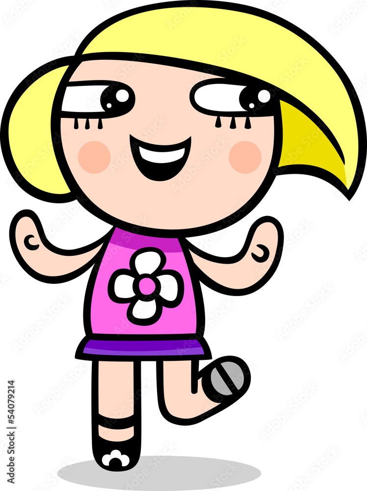 cartoon kawaii girl illustration cartoon kawaii girl illustration