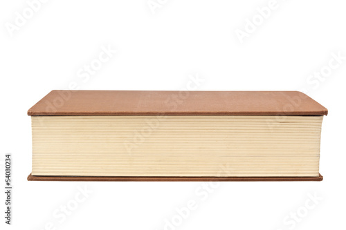 Obraz na plátne Closeup of the fore edge of a book isolated on white