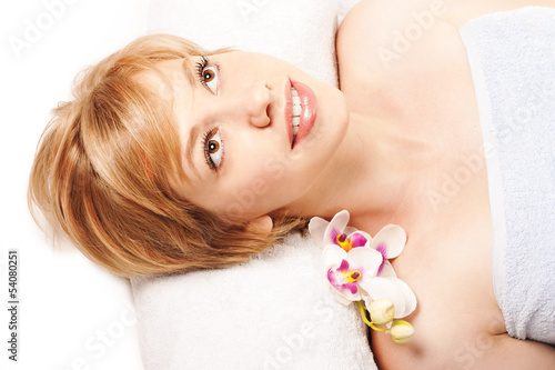 woman in massage salon