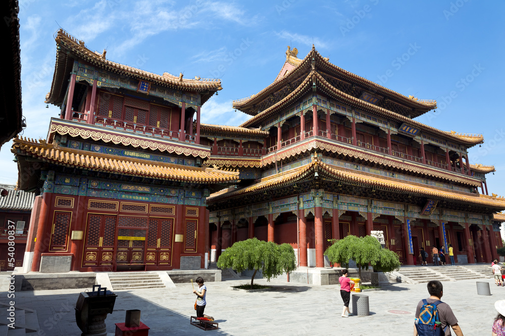Obraz premium Beijing, Lama Temple - Yonghe Gong Dajie