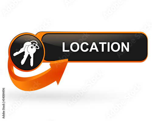 location sur bouton web design orange