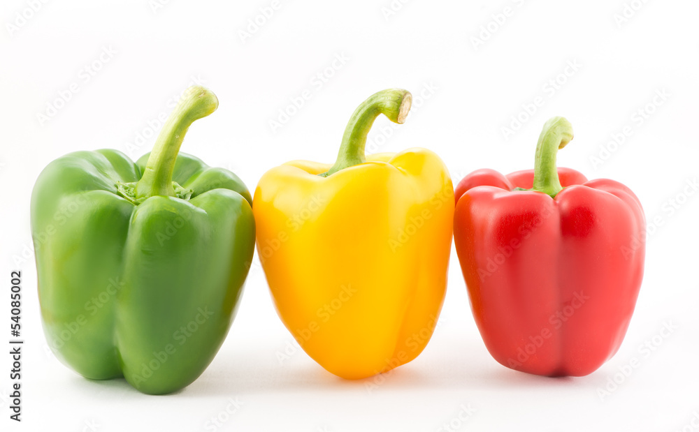 Colorful pepper isolated on white background Colorful pepper isolated on white background