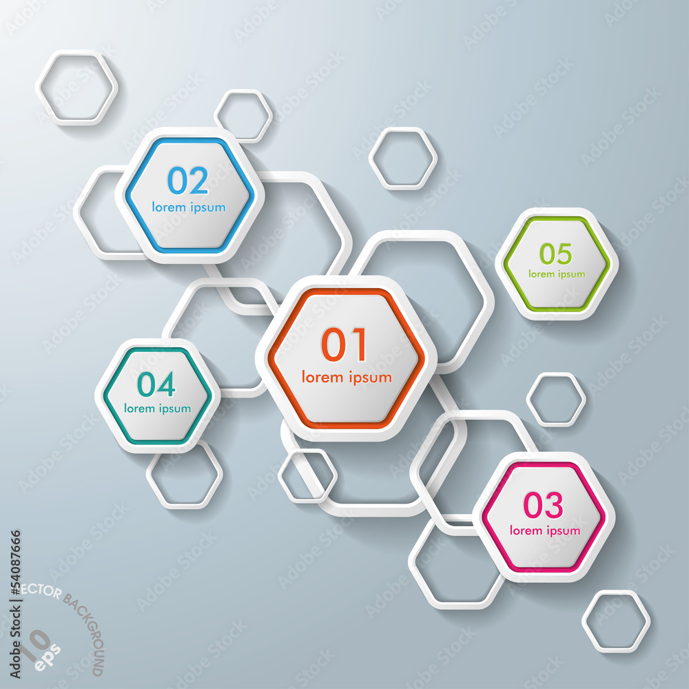 White Hexagons Infographic White Hexagons Infographic