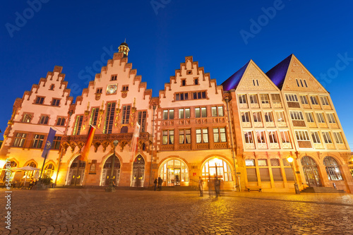 Tthe Roemer place old town of Frankfurt, Germany