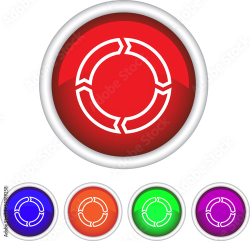 Four step chart, vector illustation