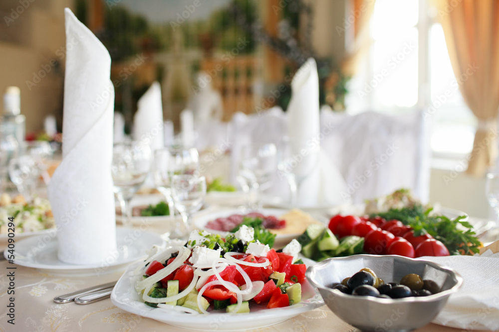 Fototapeta premium beautiful tables set for wedding