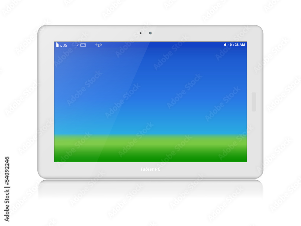 White Tablet PC. Vector. Horizontal. Copy Space White Tablet PC. Vector. Horizontal. Copy Space
