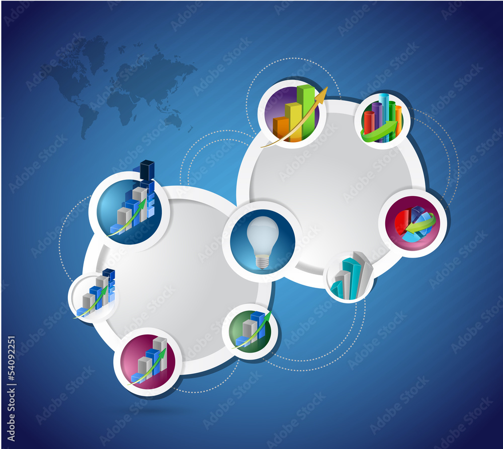 business idea concept diagram illustration network