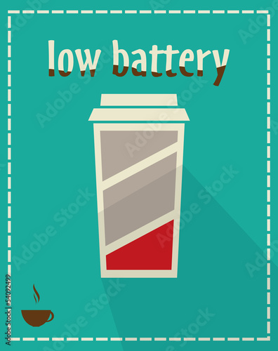Low battery coffee cup