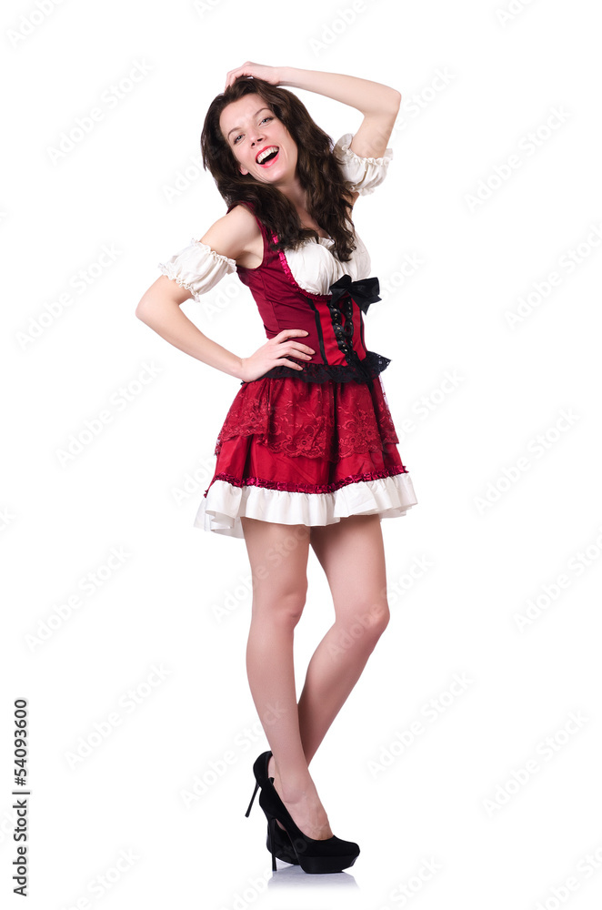 German girl in traditional festival clothing