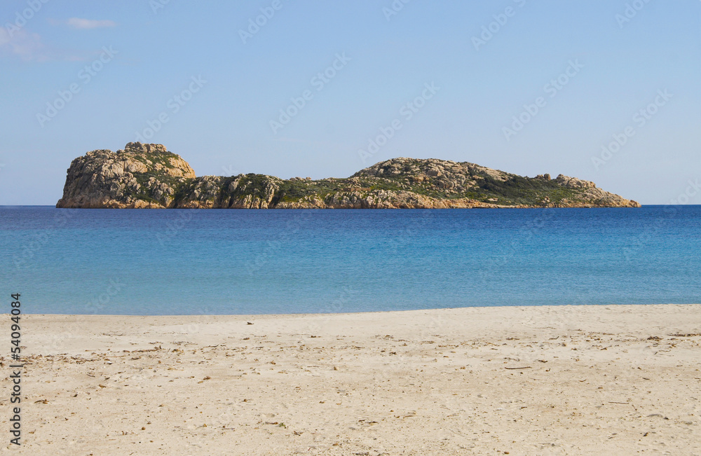 Fototapeta premium Porto Tramatzu beach in Teulada, Sardinia, Italy