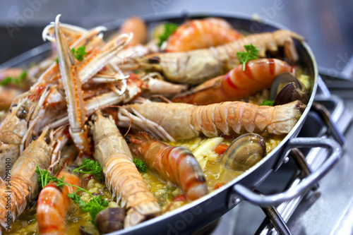 Bild auf Leinwand Paëlla, cuisine, gastronomie, espagne, riz, plat cuisiné