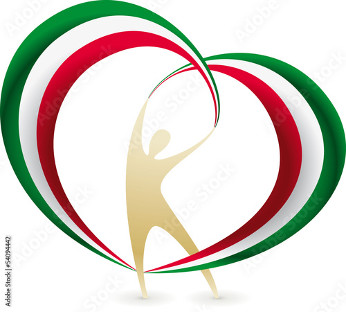 Logo best love with italian flag