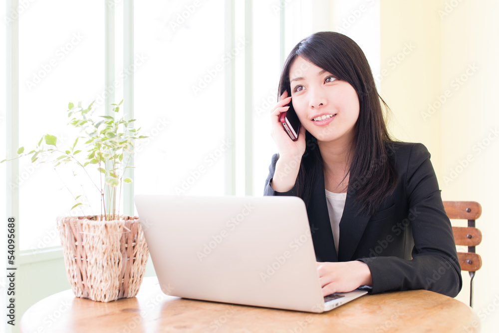 asian businesswoman in the cafe asian businesswoman in the cafe