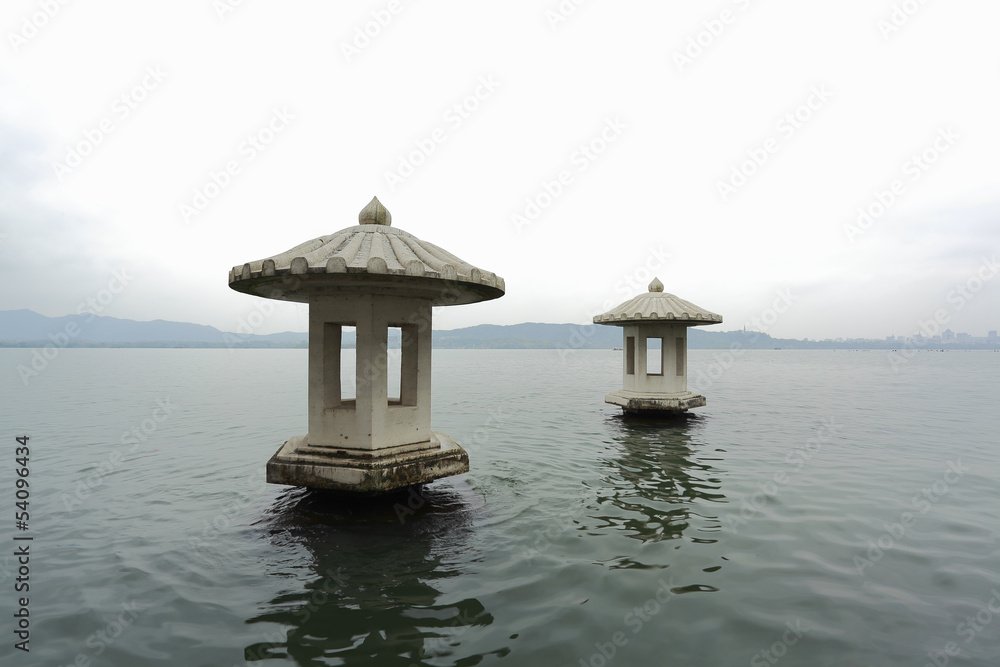 Ancient building next to West Lake in Hangzhou Ancient building next to West Lake in Hangzhou