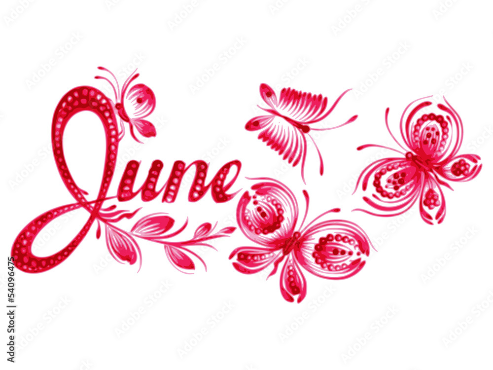 Obraz premium June the name of the month
