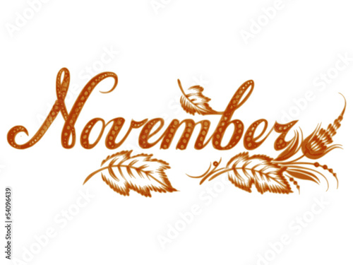November the name of the month