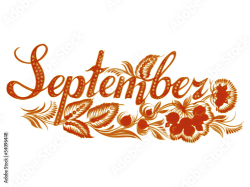 September the name of the month