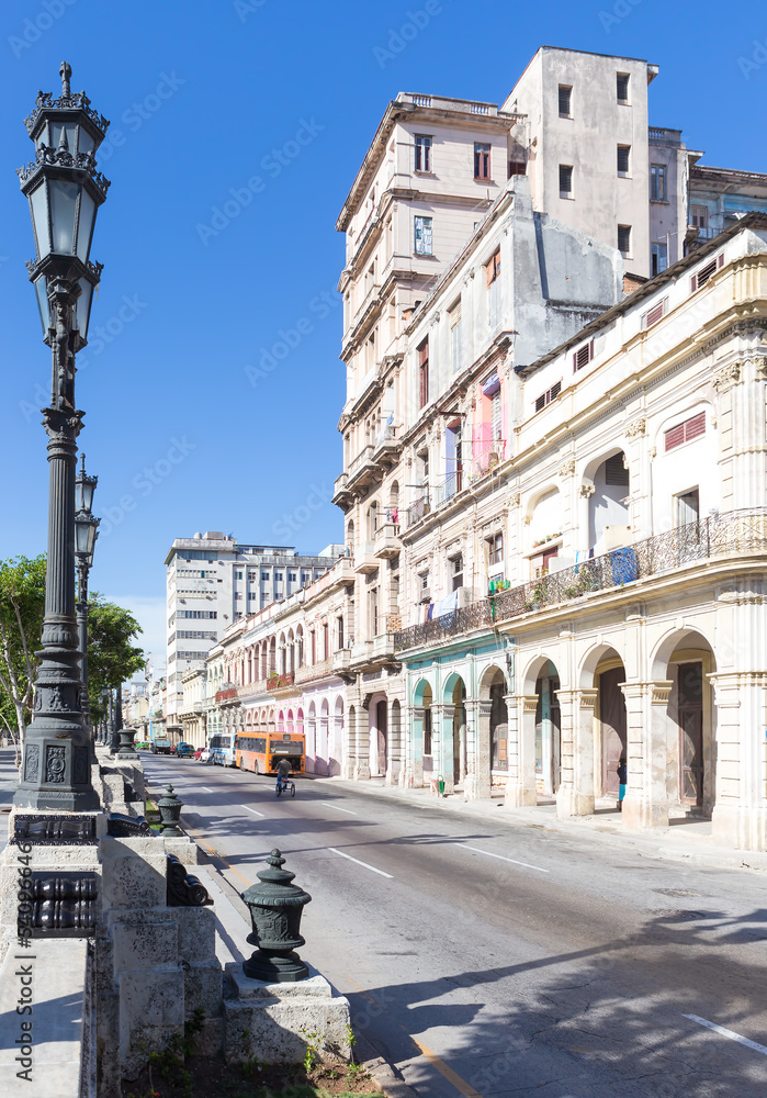 The  boulevard of El Prado in Havana