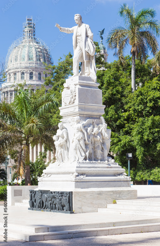 The Jose Marti monument on the Central Park of Havana