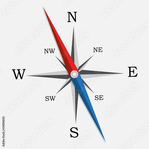Compass. Vector Illustration.